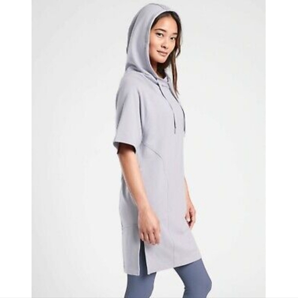 Athleta Cabana Tunic Hoodie Dress size Medium in lavender - Picture 2 of 9